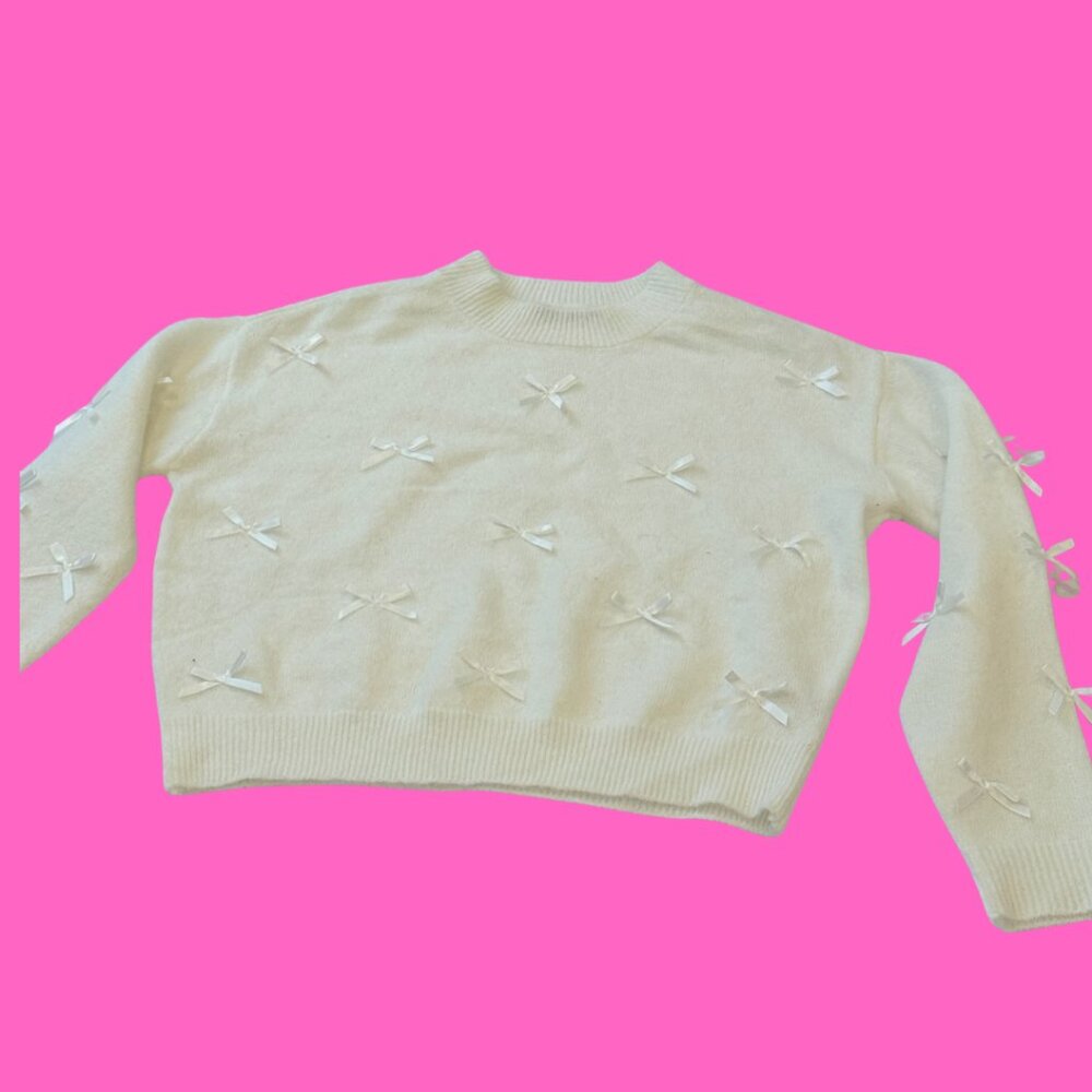White Sweater with Bows